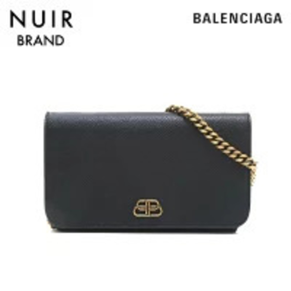 Balenciaga Icon Chain Wallet Shoulder Bag Black - Picture 1 of 12